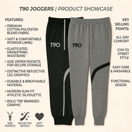 T90 Men Jogger Pants Slim Fit Sports Sweatpants Breathable Gym Running Pants