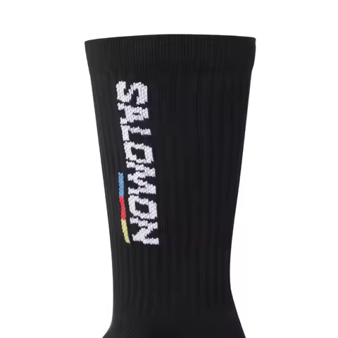 SALOMON Unisex Two-Tone Mid-Calf Socks – Comfortable, Non-Slip, Durable, Letter-Printed & Ribbed LC2