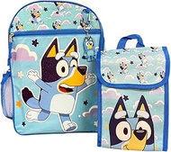 Bluey Backpack Personalized Bookbag and Snack Tote for Back to School with Water Bottle Rubber Dangl