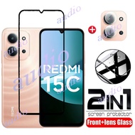 Redmi 15C 4G 2in1 Tempered Glass Film For Xiaomi Redmi 15C Redmi15C 4G 2025 Screen Protector Soft HD