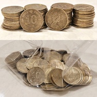 女人頭 1毫子港幣 96個 共售$100 1982-1992 Hong Kong Ten Cents Coin Colonial Period under British Administration