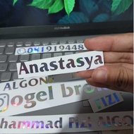 Can Request Custom Name Size Hologram Name Cutting Sticker