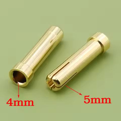 10pcs RC Drone 4mm to 5mm Banana Plug Power Battery Motor Conversion Connector 4mm Plug Converted to