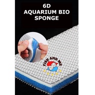 8D 6 Layers 60cm x 40cm x 2cm Aquarium Filter Mat Sponge Kapas Penapis 8D Penapis  Akuarium