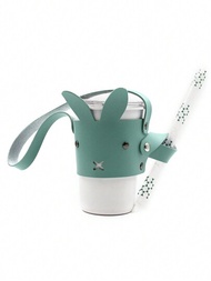卡通兔皮杯套手柄帶, 戶外珍珠奶茶杯套, 一體成型吸管杯套