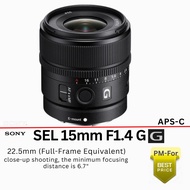 Sony E 15mm f/1.4 G Lens (E-Mount Lens/APS-C Format) E 15 F1.4 G