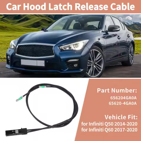 UXCELL For Infiniti Q50 Q60 2014-2020 Front Hood Release Cable 656204GA0A
