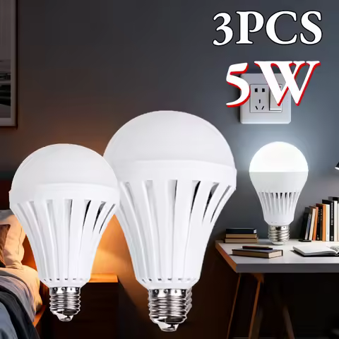 3pcs 5W Power 3-5H Backup Outage Emergency LED Bulb E27 Rechargeable Camping Light Energy Saving Env