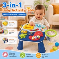 Baby Activity Table Touch Explore Multifunction Early Learning Sensory Toy Music Light For Toddlers