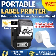 Portable Label Thermal Printer P21 Inkless Bluetooth Thermal Printer Similar to NIIMBOT B1, B21