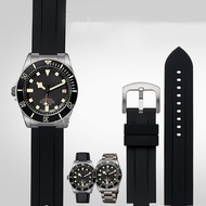 TLZR Silicone watch band accessories, suitable for Tudor pelagos Tomahawk 25500, 25600, soft waterpr