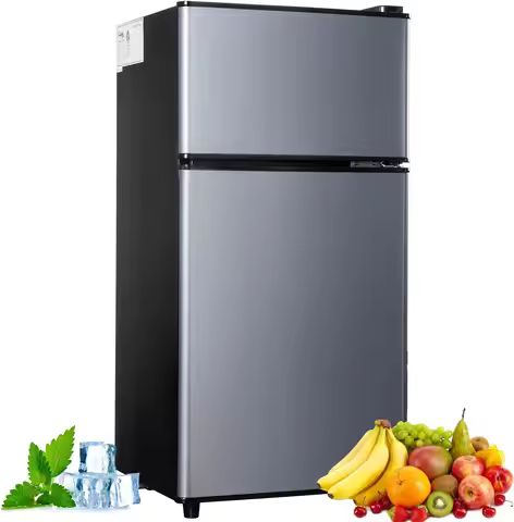 Mini Fridge with Freezer, 2.9 Cu.Ft Small Fridge, Energy Saving, Low Noise,7 Adjustable Thermostat,