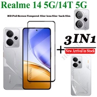 3in ฟิล์มป้องกันเลนส์กล้องถ่ายรูปโทรศัพท์1กระจกนิรภัยป้องกันเต็มพื้นที่สำหรับ Realme 14T 5G กระจกนิร