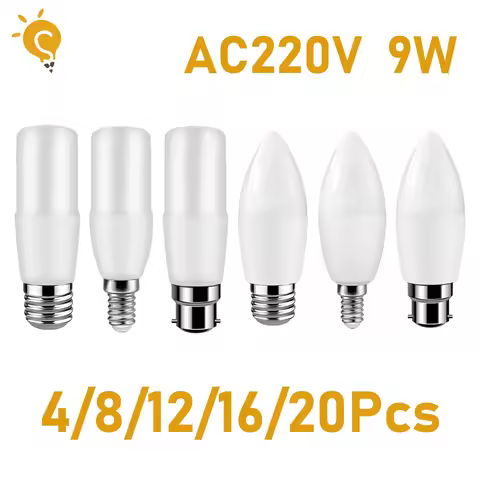 4/8/12/16/20Pcs T37 C37 9W E27 E14 B22 Led Bulb Bombillas AC220V Lamparas Lamp for Home Office Decor