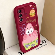 Casing hp for Samsung A17 4G A17 5G M17 5G F17 5G Case Hamburger and Flashing Star Silicone Case Ces