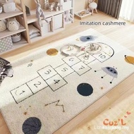 Cartoon Hopscotch Thickened Carpet Hand Cat Feeling Bedroom Bed Blanket Children's Room Non-slip Mat