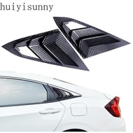 HYS CIVIC FC 10th gen ABS Side Louver Cover carbon fiber Primer Rear triangle Window Blinds  Shades decoration strip for HONDA CIVIC Spoiler 2016 2017 2018 2019 2020