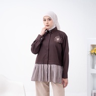 KEMEJA IZORALABEL - LILY STRIPE SHIRT - LONG-SLEEVED STRIPE SHIRT - STRIPE SHIRT - EMBROIDERED SHIRT