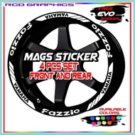 ∟ ✴ Mags Sticker Mio fazzio mags sticker 4pcs set front and rear sticker decals