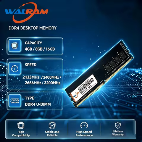 WALRAM DDR4 Memory RAM U-DIMM 4GB 8GB Memoria for Desktop 2666MHz 3200MHz 288Pin PC4 Desktop RAM Mem