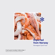FROZEN SALMO BELLY [3 sets]| Fjord trout belly | Salmonidae