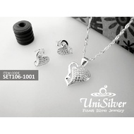 Unisilver 925 Sterling Silver Necklace Set (SET106-1001)