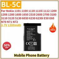 3.7V 1200mAh BL-5C Replacement Mobile Phone Battery For Nokia 1101 1100 1110 1110i 1112 1200 1208 12