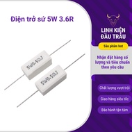 Ceramic resistor 5W 3.6R 5% Buffalo Head Components.