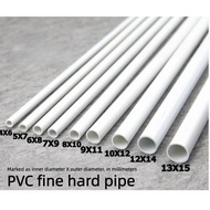 White Pipe Accessories PVC Fine Tube PVC Hard Pipe 6/8/10/12/14mm Small Diameter Water Pipe Plastic 