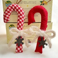 吊飾/聖誕拐杖糖 裝飾 掛飾 日本布