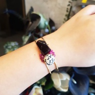 ROSYGRACE Handcrafted Bangle with Smoky Quartz, Dalmatian Jasper and Ruby