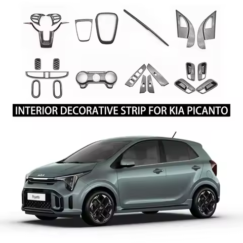 ABS Carbon Fiber Color Interior Decorative Strip For Kia Picanto