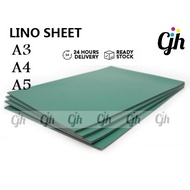Lino Board, Lino Sheet Green Rubber Carving Blocks for DIY Scrapbooking Cardmaking Size:A3/A4/A5