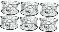 Baluue 4 Pcs Fish Cage Shrimp Net Cast Live Leeches Folding Crawfish Netting Cast Net Crab Baits Mesh Minnow Net Collapsible Fishing Net Multi-use Fishing Folding Net Foldable Nylon