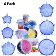 Silicone Stretch Lids, 6 Different Sizes BPA-free  Silicone Lids Food Grade Silicone to Meet Most Container, Microwave Cover for Food Storage, Silicone Can Cover, Silicone Bowl Covers