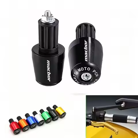 7/8"22MM Motorcycle Handlebar Grips Handle Bar Cap End Plugs For MACBOR EIGHT MILE LORD MARTIN MONTA