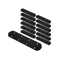 12 Buah Kawat Gigi Lurus Hitam Besi Cor 170Mm X 38Mm X 3Mm Kawat Gigi Sudut Tugas Berat Konektor Pel