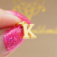 Anya จี้ตัวอักษร A-N ทอง99.9% หนัก 0.2-0.25 กรัม