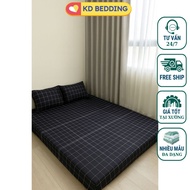 Bedding Set 3 Piece Without Poly Cotton Blanket, Mattress Cover 2–10cm, Size From 1m2 To 2m, Yellow 