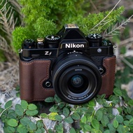 Nikon Camera Leather Case with Genuine Leather Base and Shoulder Strap, Compatible with Z5/Z6/Z7 II/