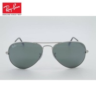 Rayban aviator 3025 RB 3025 w3275 55 mm silver frame/small grease mirror sunglasses