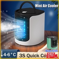 Ultra Mist Air Cooler Portable Mini Fan with 7 Colors LED Light Household Desktop Mini Aircond Air Humidifier Can Add Water and Ice 迷你冷风机