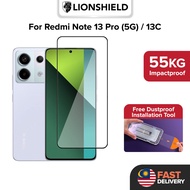 (MY) LionShield Redmi Note 13 Pro 5G / 13C HD Clear Tempered Glass Screen Protector with Installatio