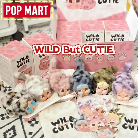 Genuine Pop Mart Crybaby Wild But Cutie Series Vinyl Blind Box Toys Kawaii Surprise Mystery Box Toys