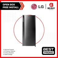 LG 171L Vertical Freezer With Smart Inverter GN-304SLBT Black