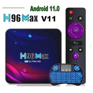 H96 MAX V11 Android 11 Smart TV Box 2GB 4GB 32GB 64GB 4K Hd 2.4G 5G Wifi BT4.0 HDR USB 3.0 3D H.265 Receiver Media Player