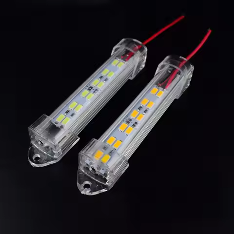 10PCS LED Bar Light 12V 24V 12LED 9CM Cabinet Car Truck LED Hard Strip Double Row for Showcase Machi