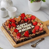 Fudgy Brownies Panggang Ulang Tahun Anniversary By Littlewinscookies