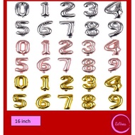 [SG Instock] - Number/Letter Foil Balloons 16 inch for Party events (0 to 9)