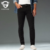 EAGLADE Black Jeans 201 Stretch Denim Pants Casual Work Pants Stretch Slim Fit Jeans C03